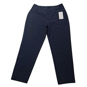 NWT Athleta Endless Pant Womens 16 Tall Navy Blue High Rise Straight Leg Active